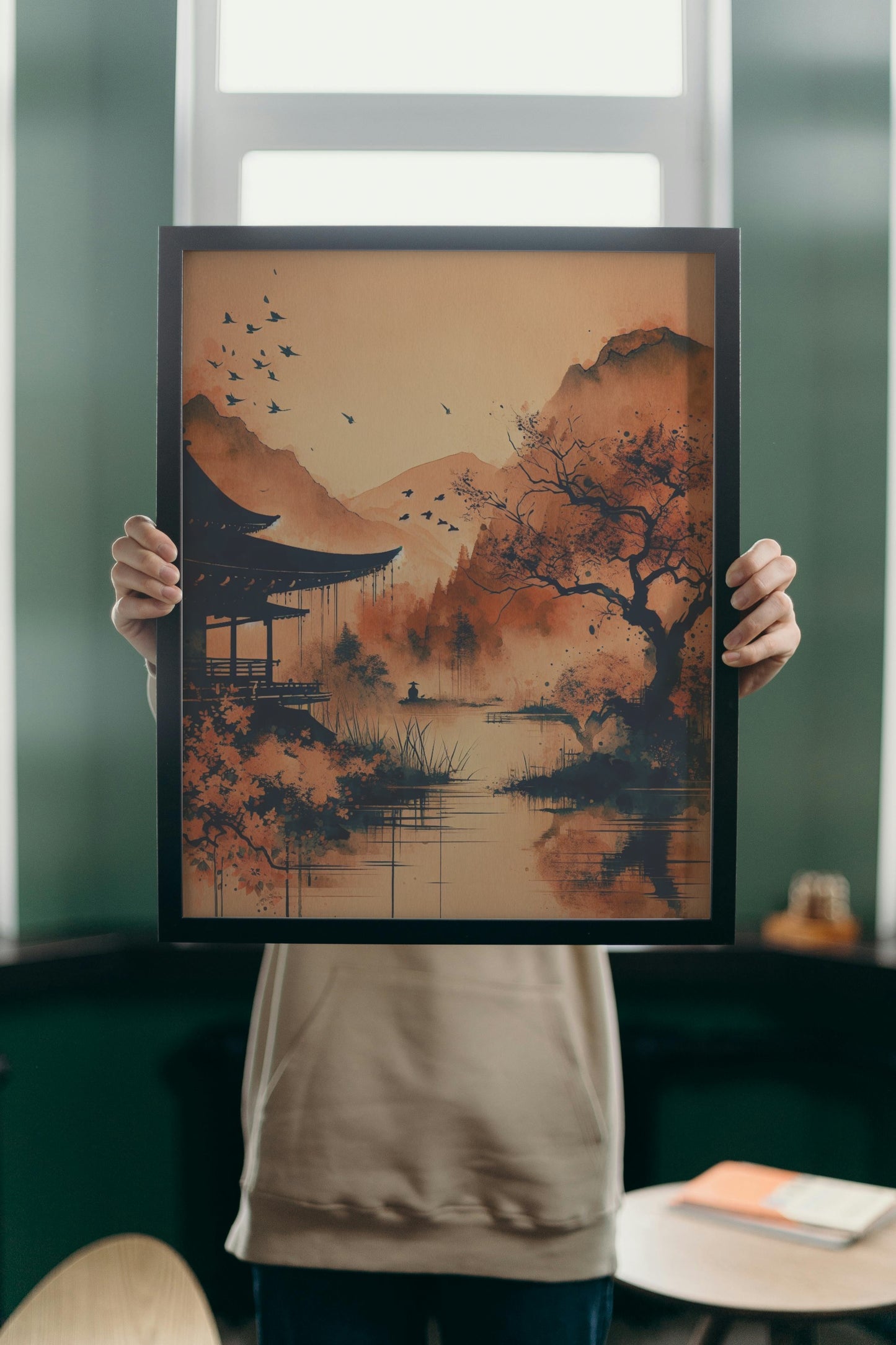 Aurantiaco-Nigrum Vaporo: Exquisite Japanese Watercolor Art