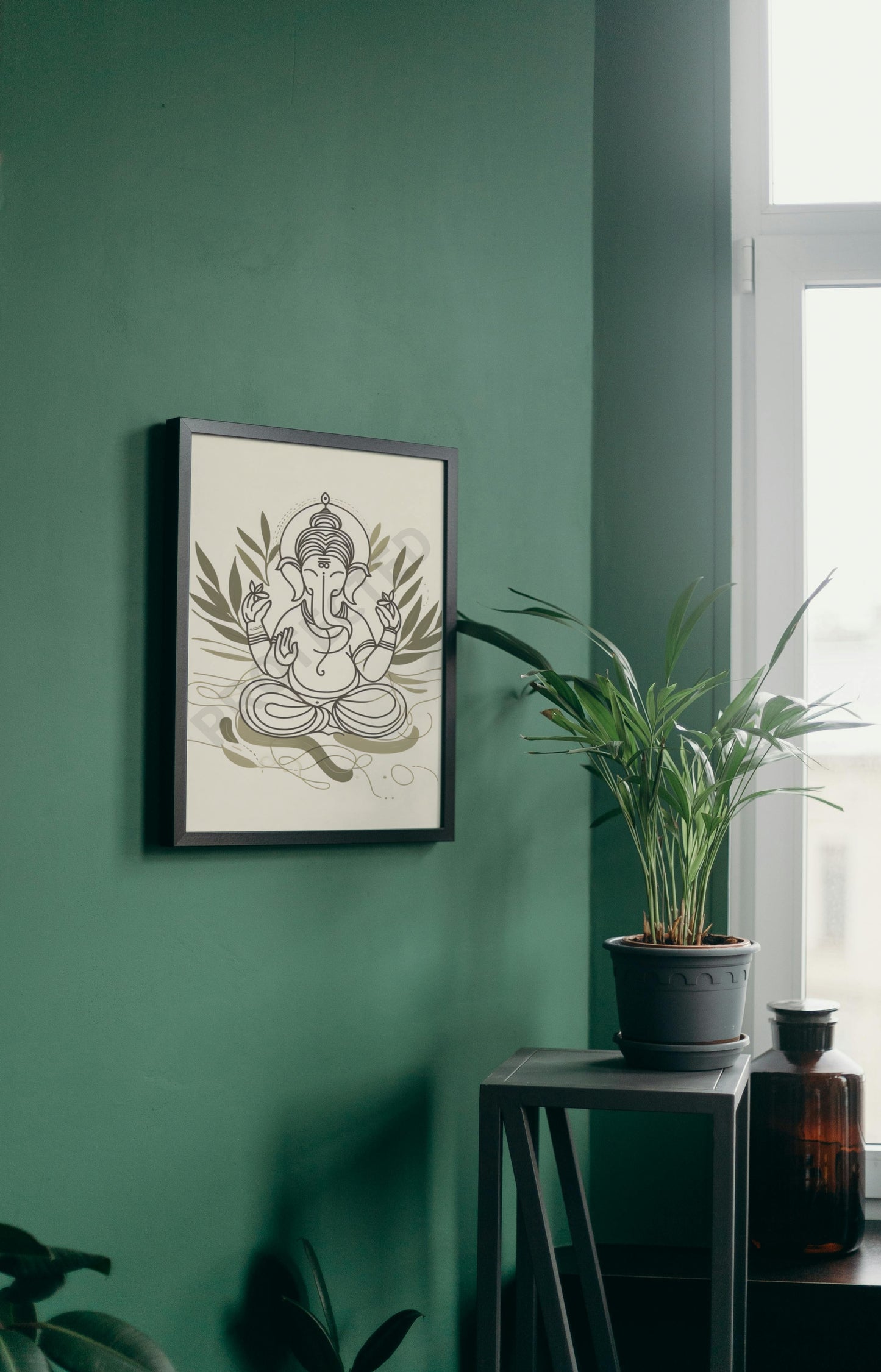 Ganesh Special Series Framed Poster Lineart