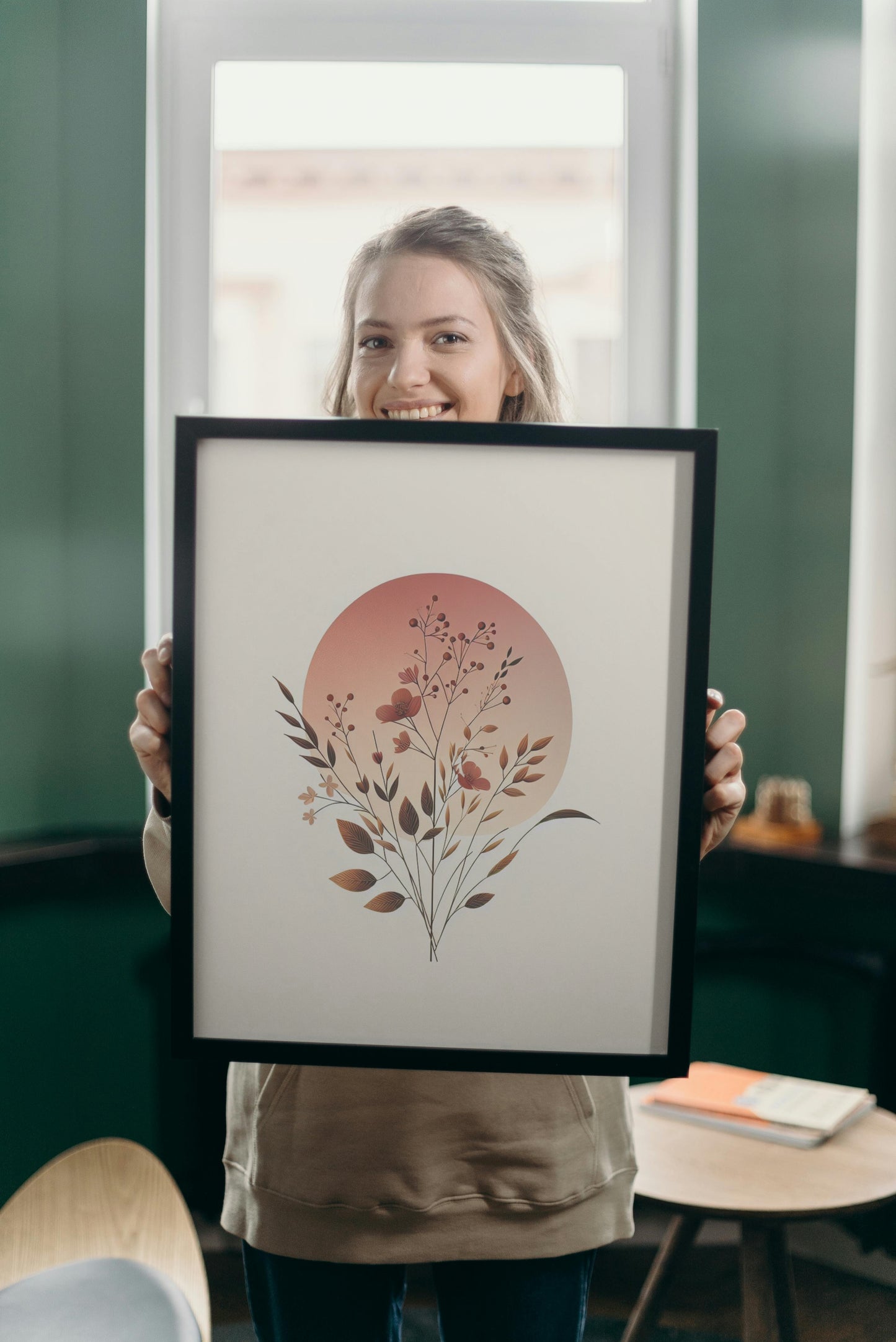 Serene Sunset Botanical Art