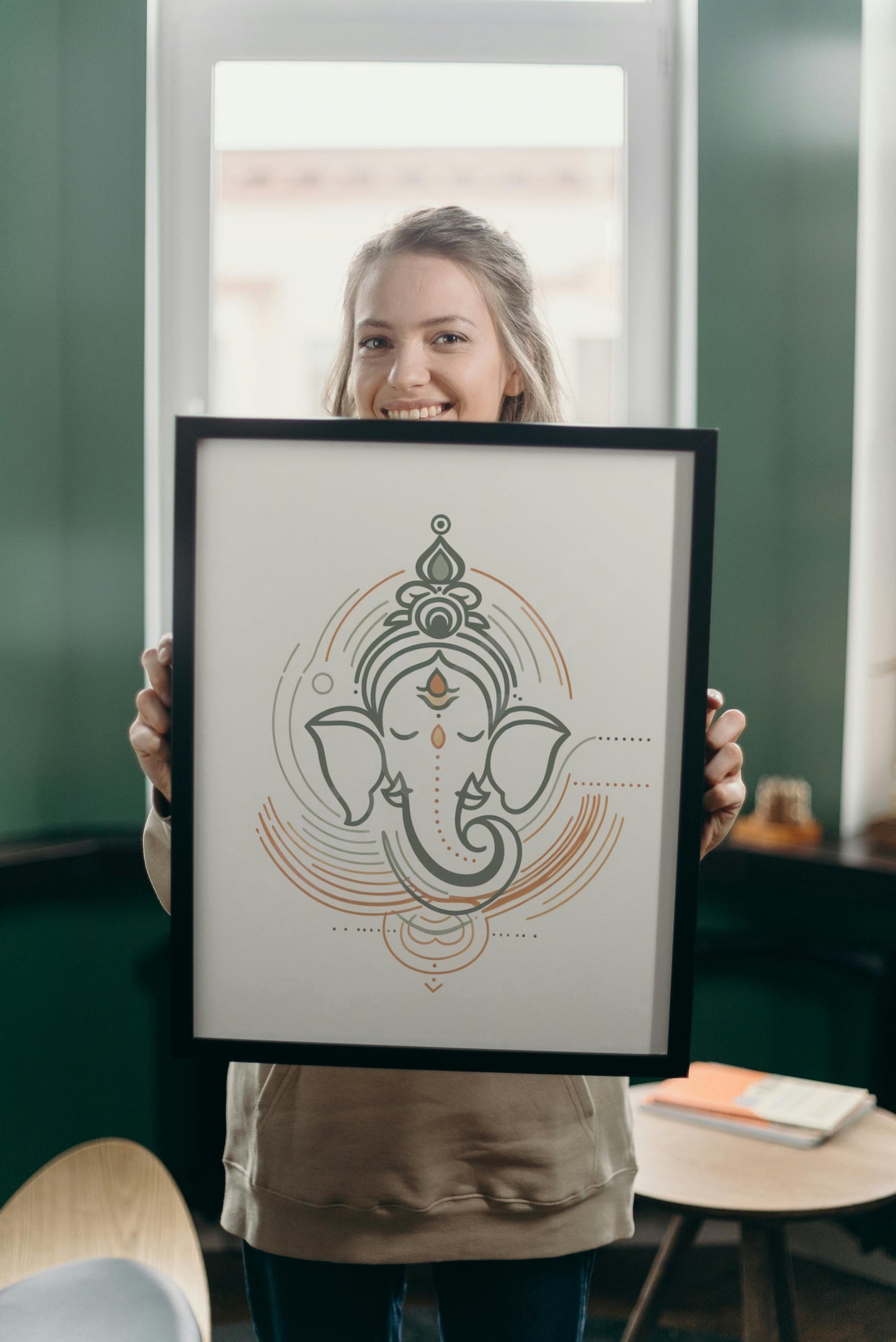 Ganesh Special Series II Framed Poster Lineart