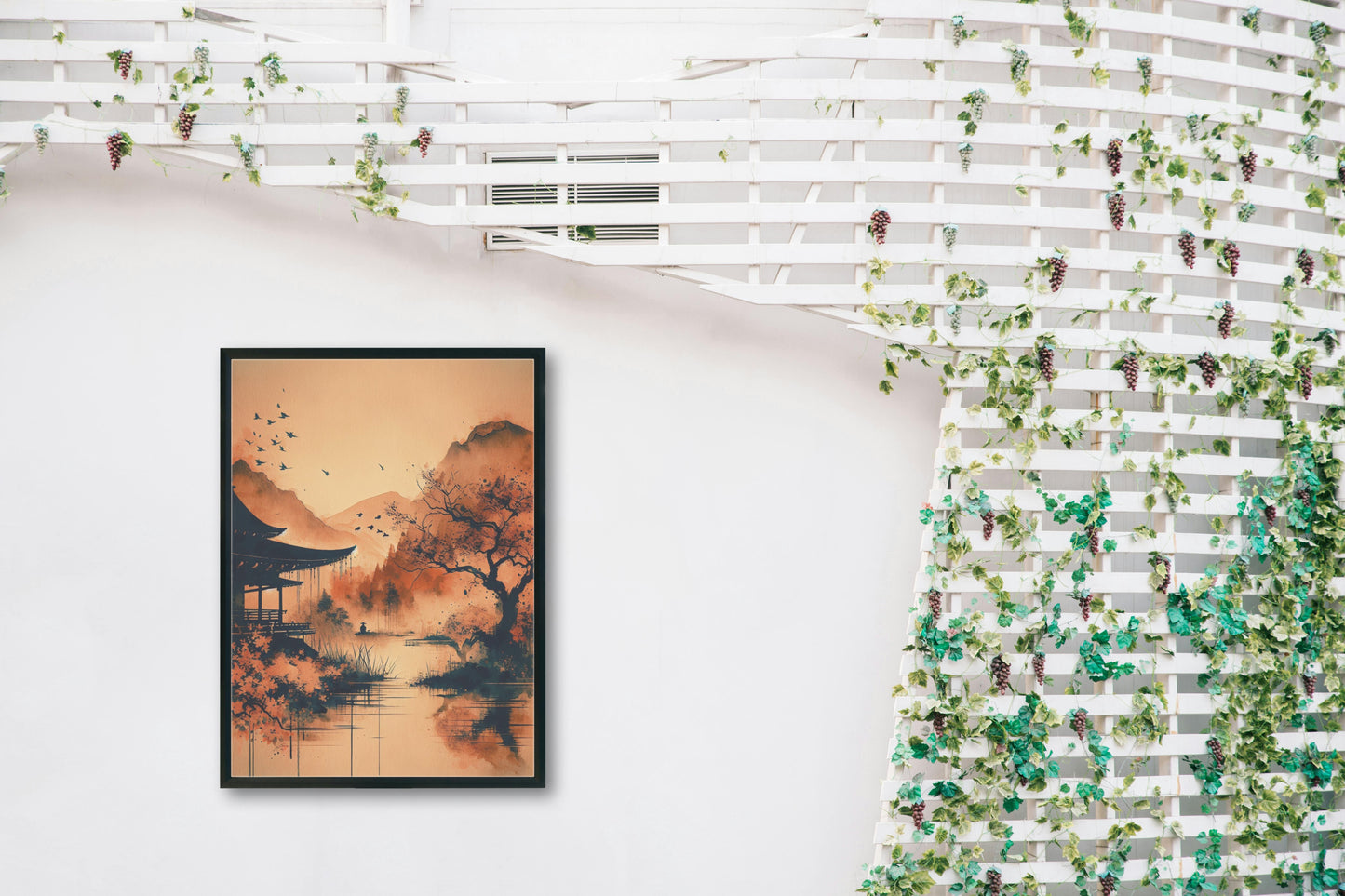 Aurantiaco-Nigrum Vaporo: Exquisite Japanese Watercolor Art