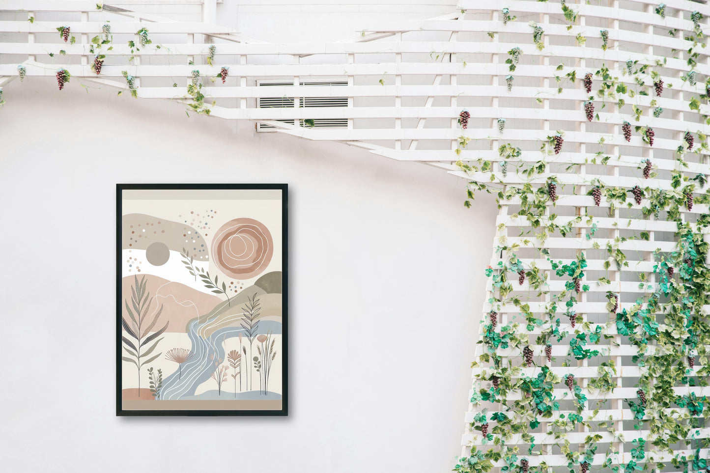 Serene Boho Bliss: Elegant and Tranquil Wall Art