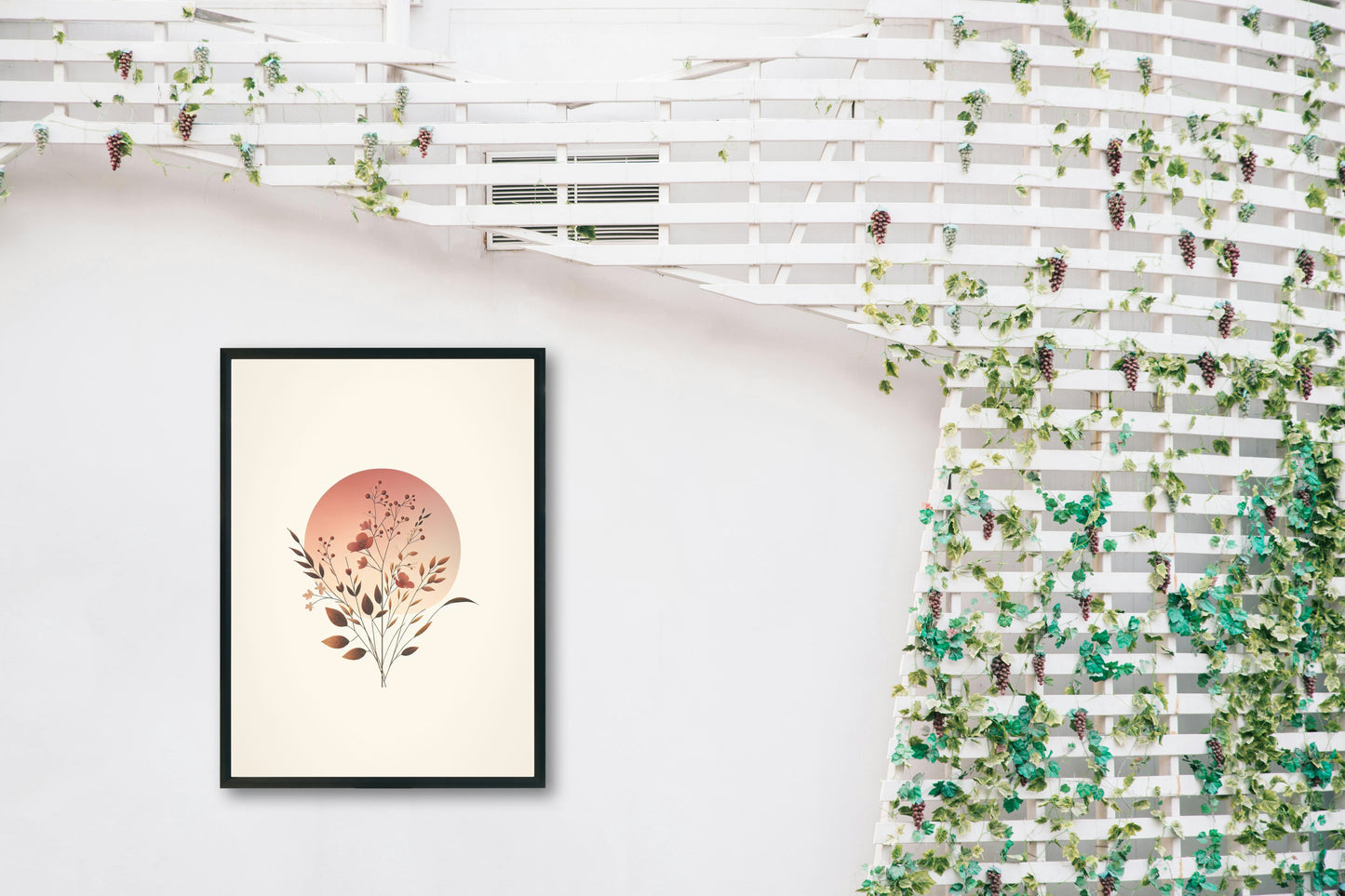 Serene Sunset Botanical Art