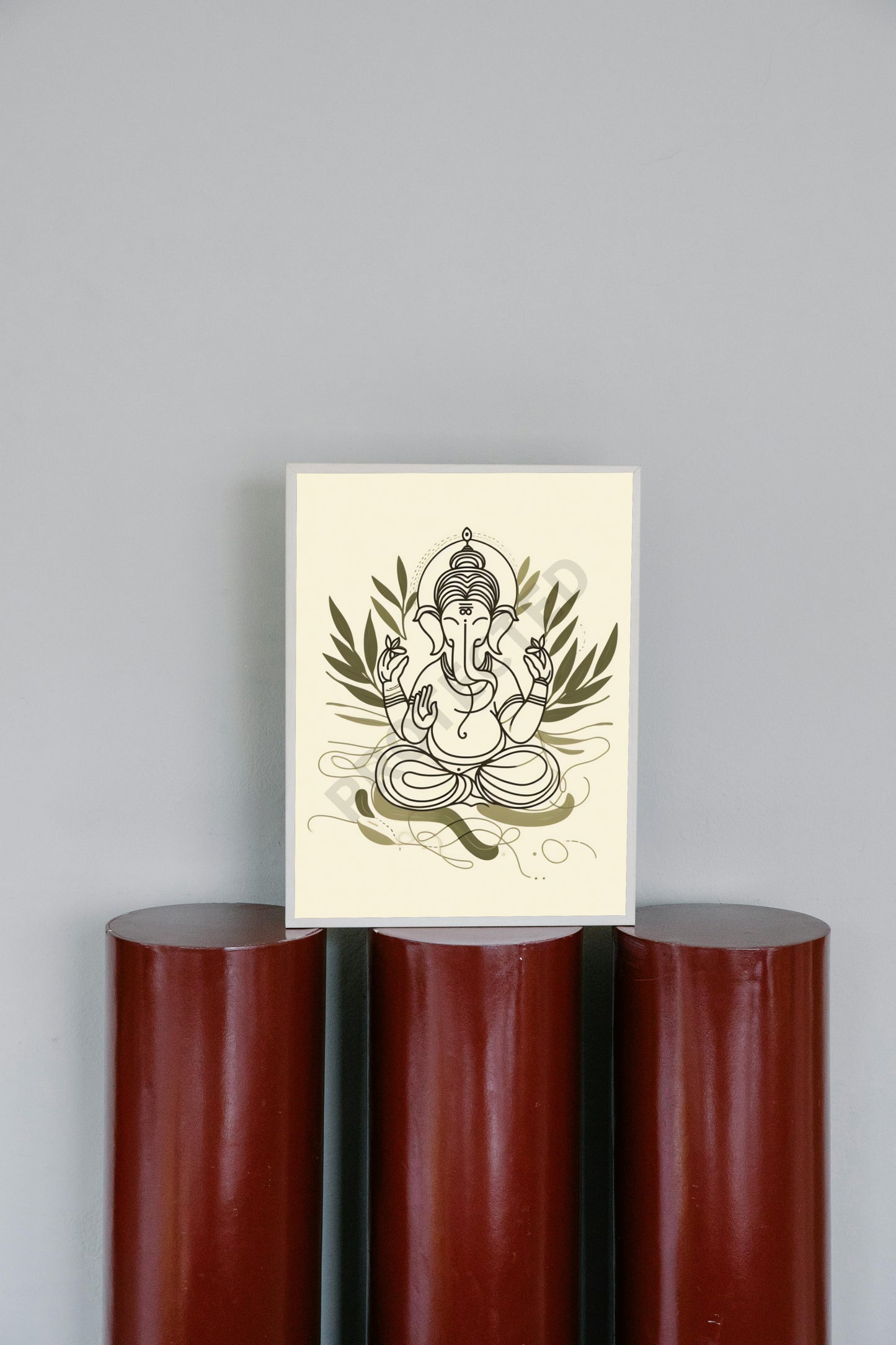 Ganesh Special Series Framed Poster Lineart