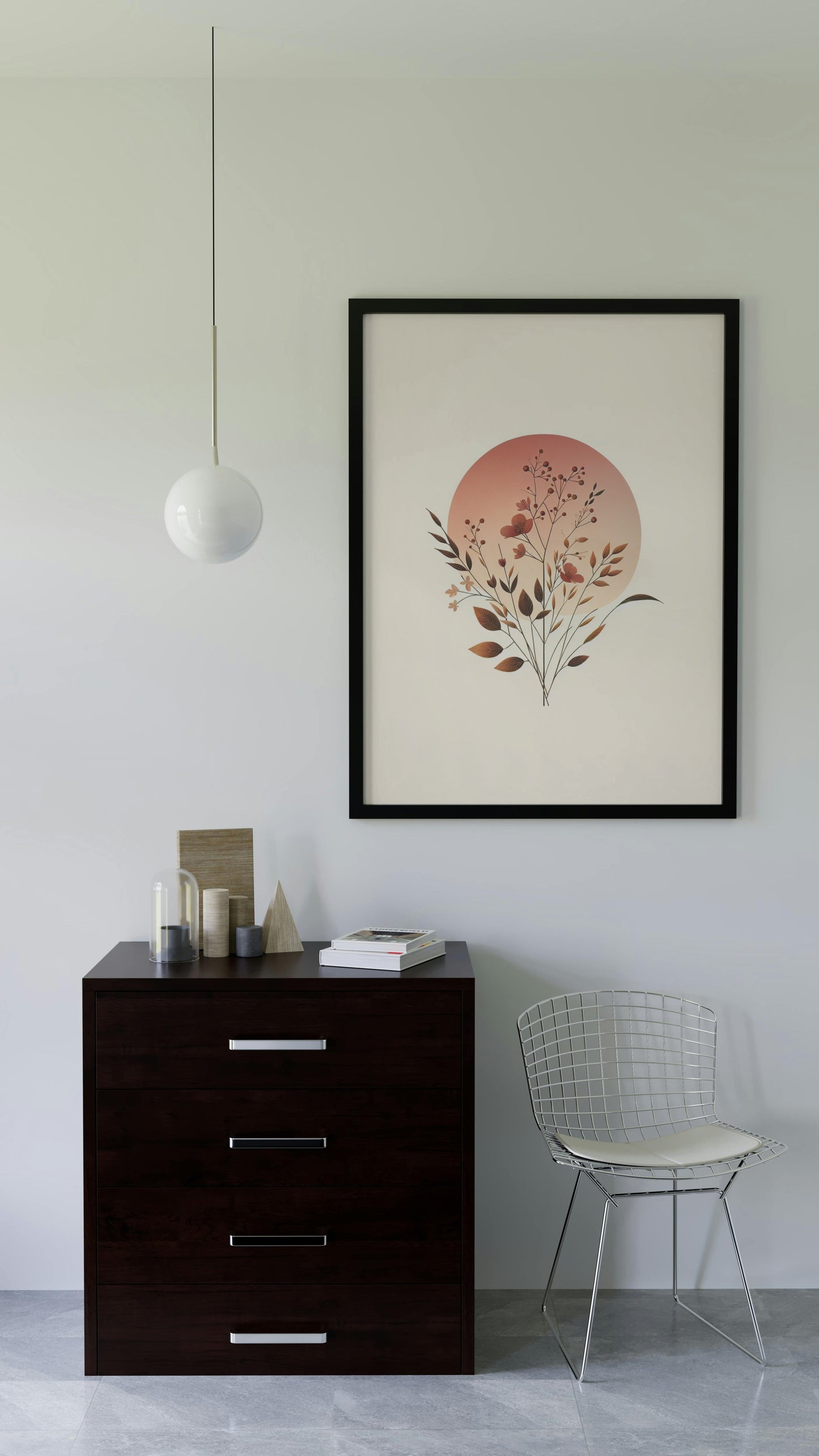 Serene Sunset Botanical Art