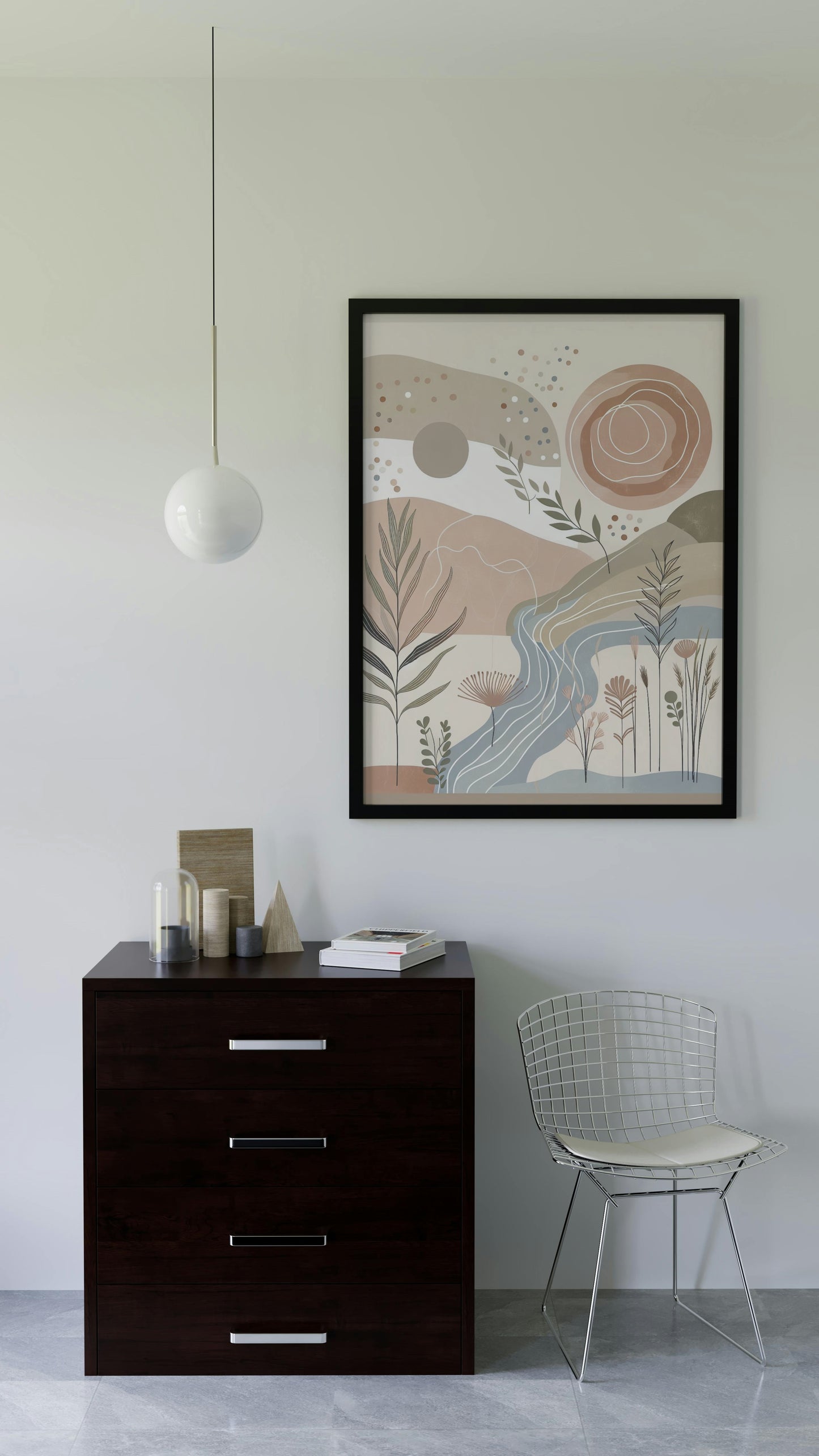 Serene Boho Bliss: Elegant and Tranquil Wall Art