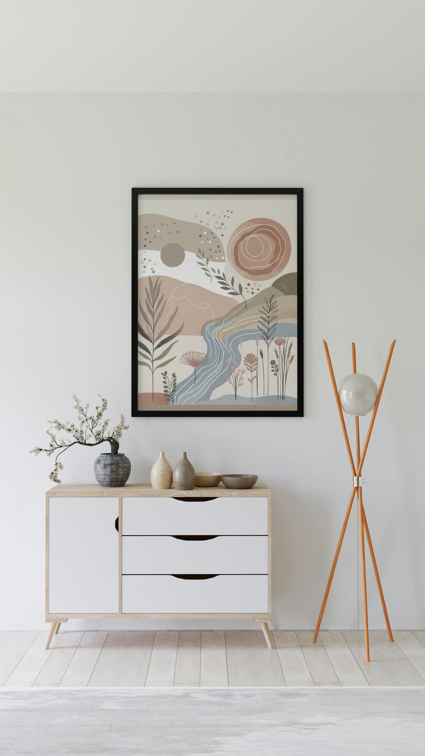 Serene Boho Bliss: Elegant and Tranquil Wall Art