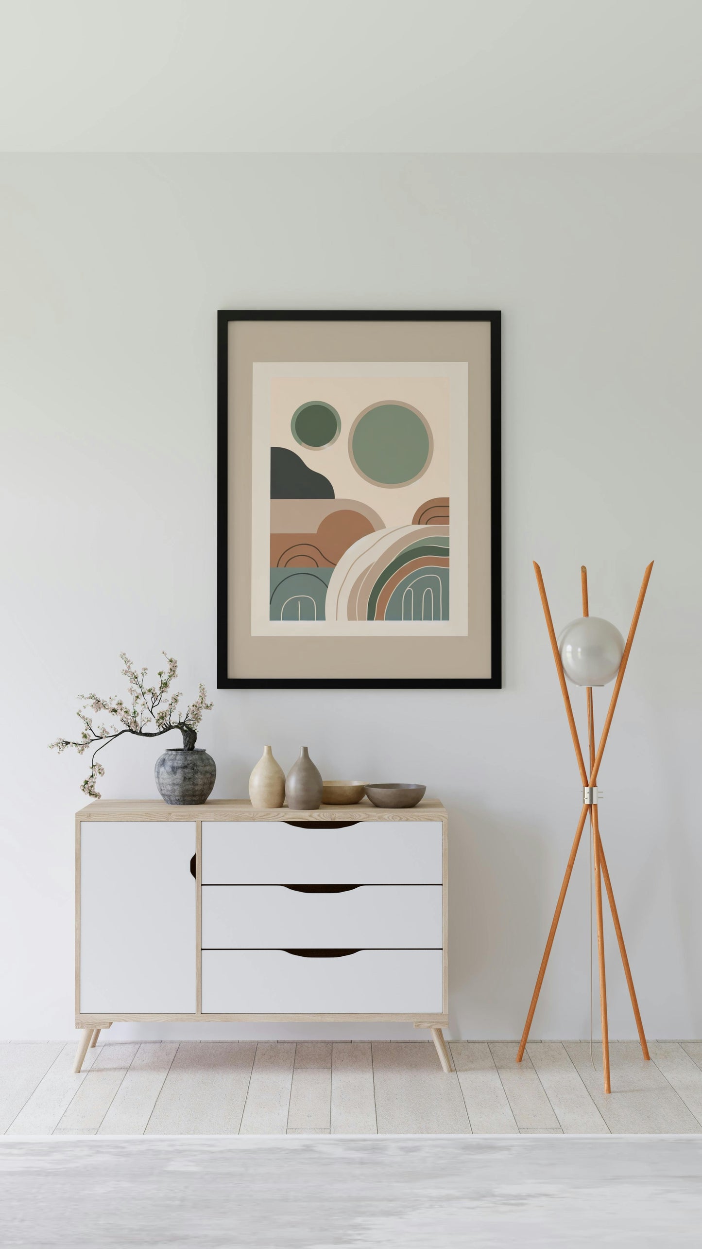 Ethereal Tranquility: Modern Boho Art