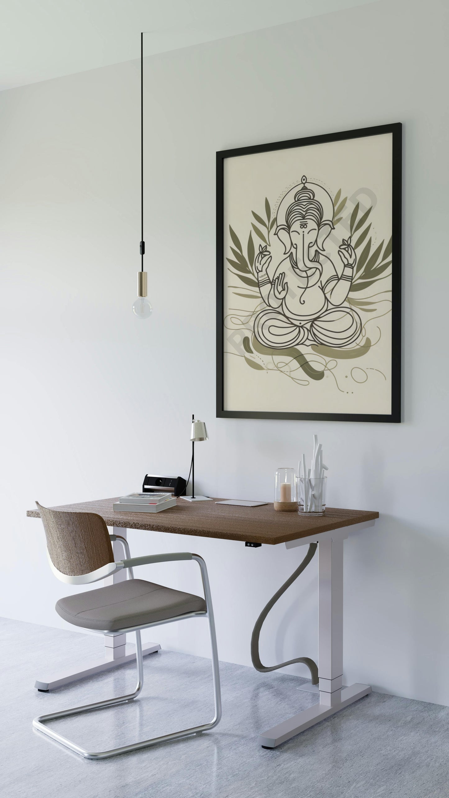 Ganesh Special Series Framed Poster Lineart