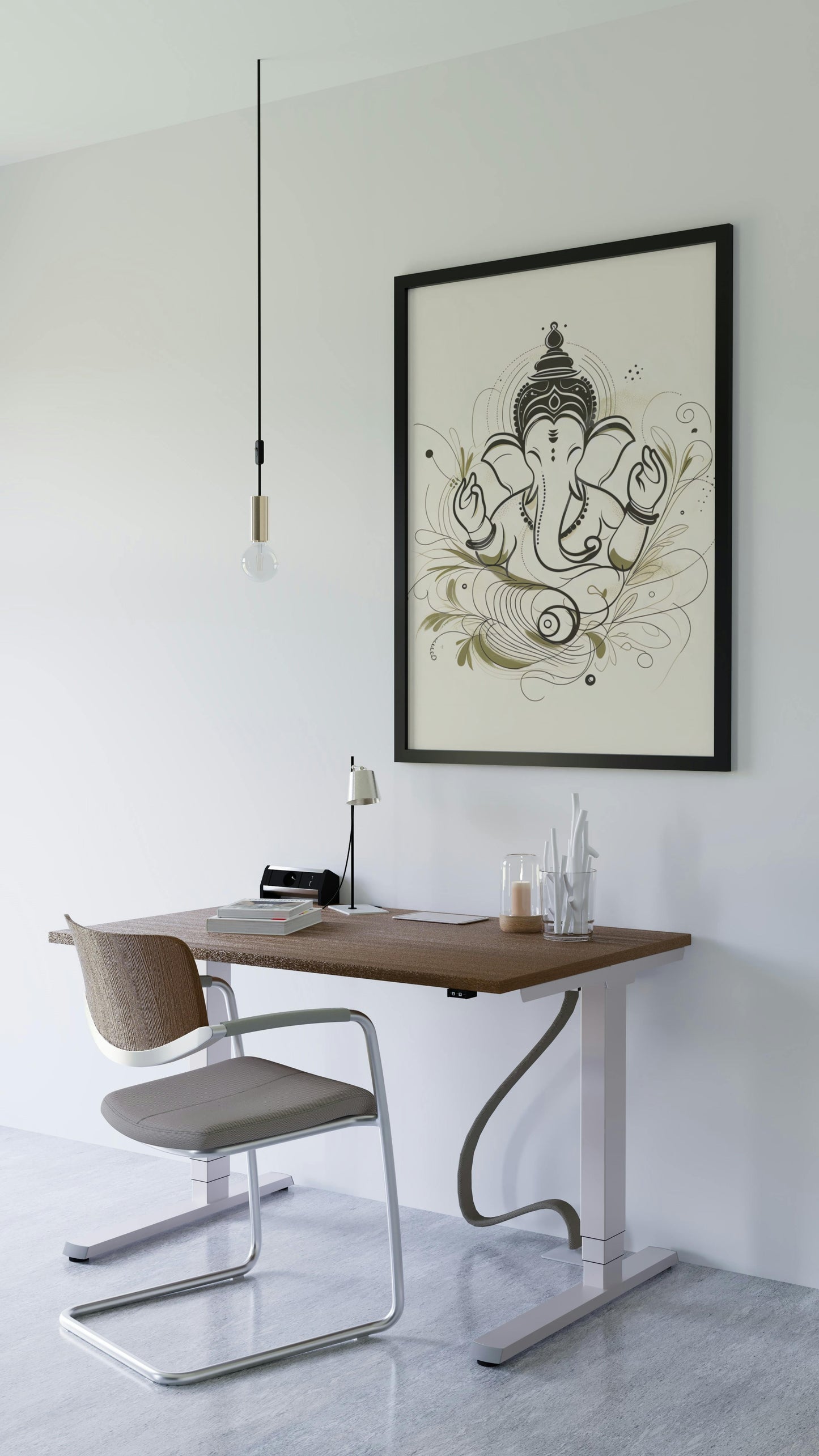 Ganesh Special Series III Framed Poster Lineart