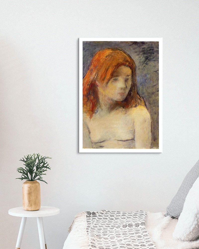 Bust of a nude girl by Paul Gauguin Impressionism Art dated 1884