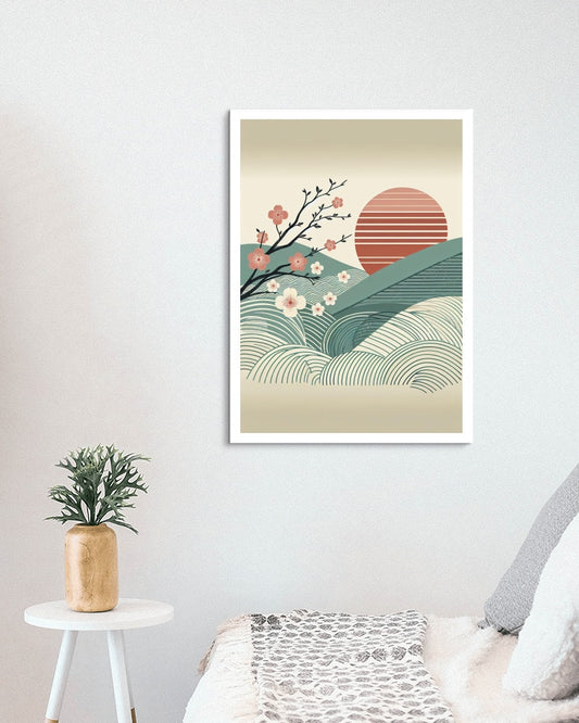 Serenum Blossomus: Radiant Japanese Cherry Blossoms Art