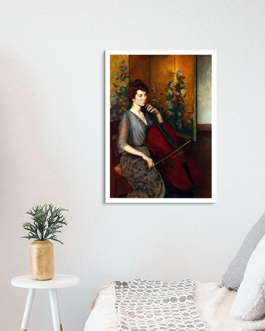 The Cellist by Lilla Cabot Perry Impressionism Art