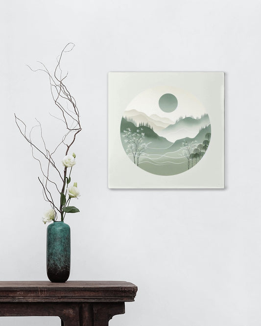 Serenus Prasada Japanese Art: Watercolor Minimalist Elegance