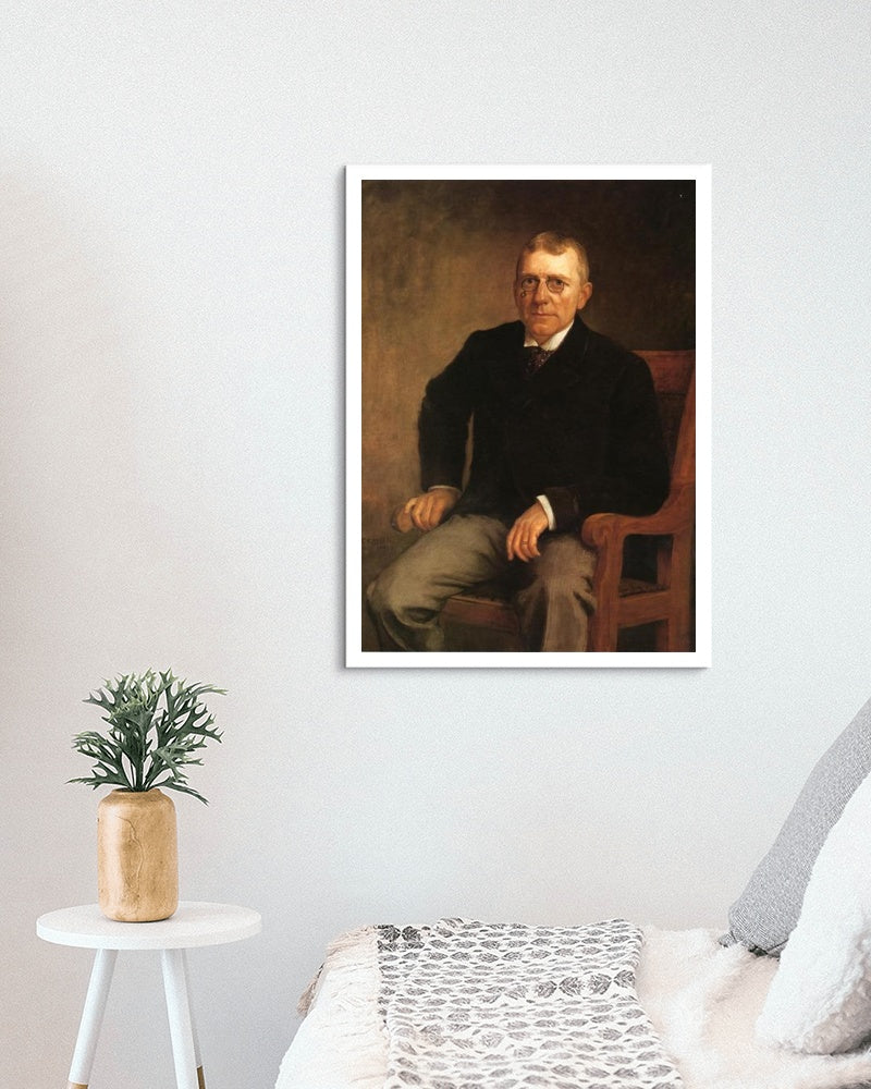 Portrait of James Whitcomb Riley by T. C. Steele Impressionism Art dated 1891