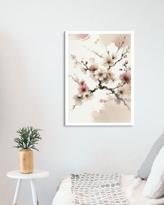 Elysian Ananta Sakura: Ethereal Japanese Watercolor Art