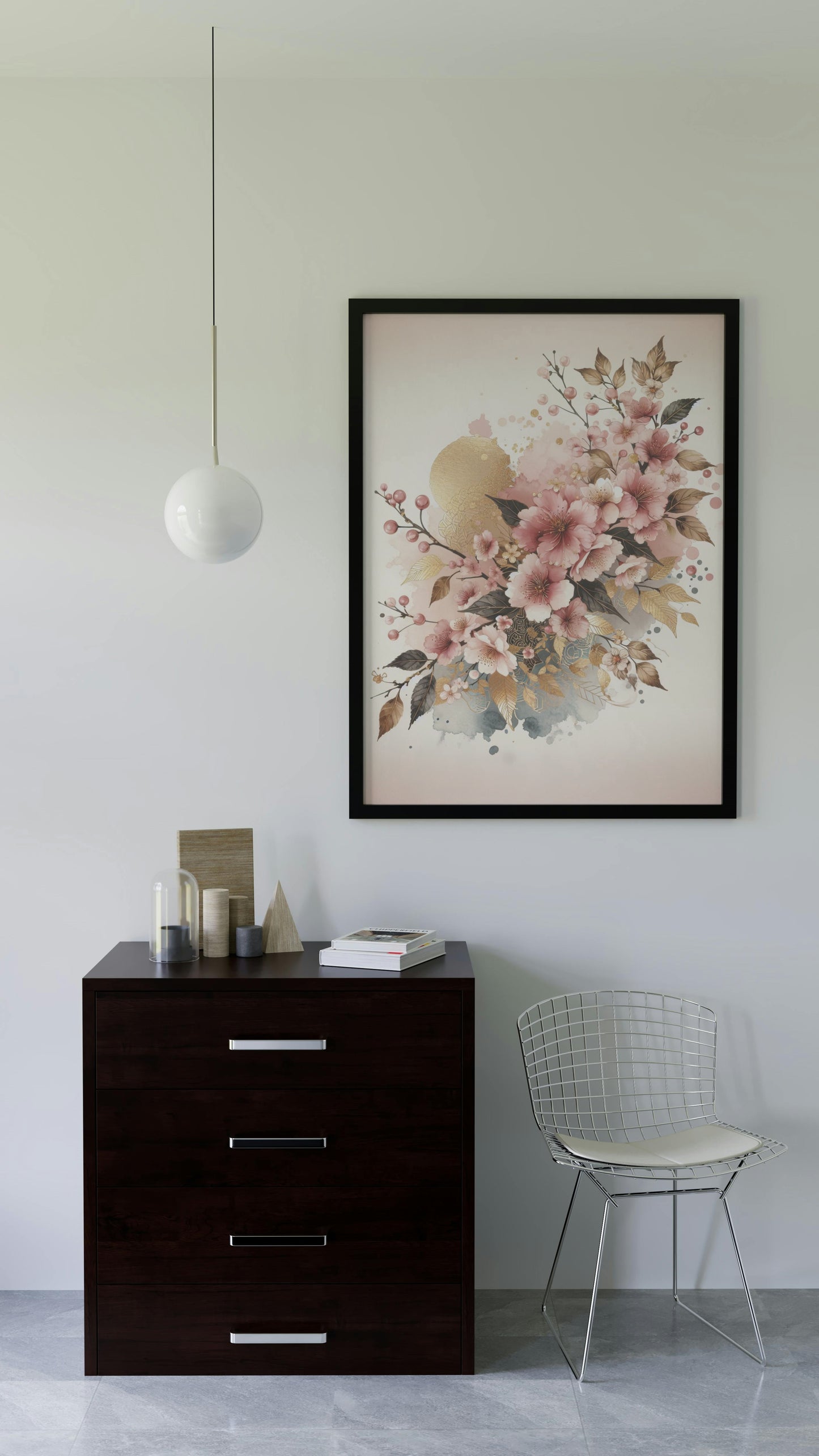 Aureate Sakura: Luxuriant Aurulent Japanese Watercolor Art