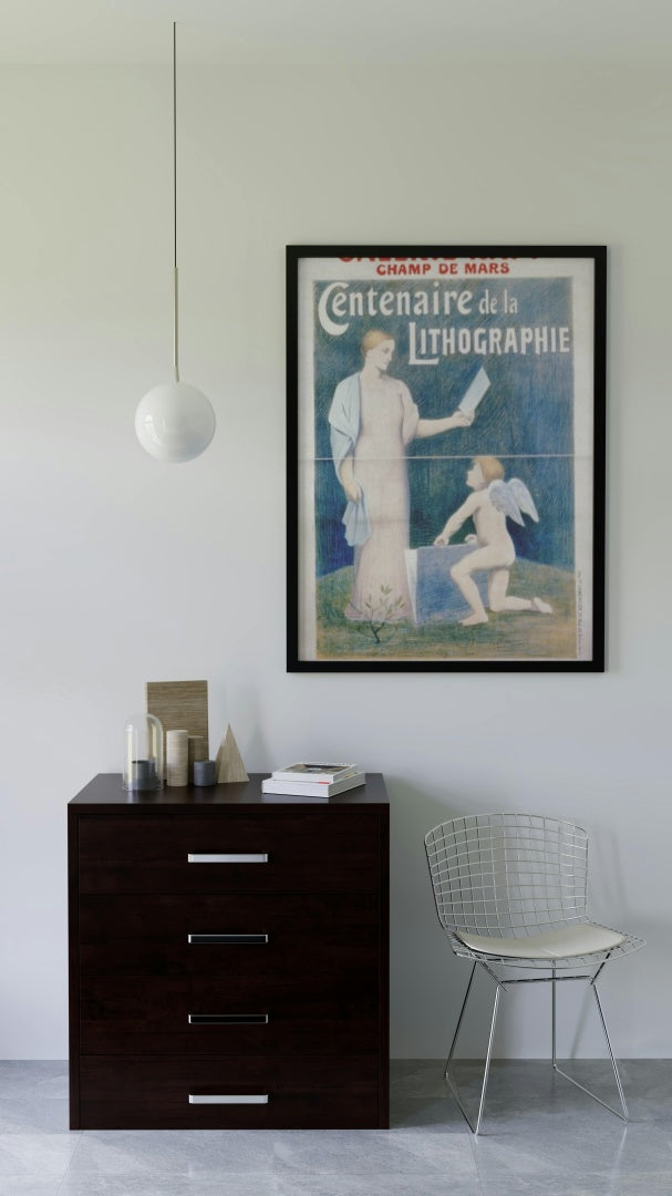 Chromolithograph Poster by Pierre Puvis de Chavannes Symbolism Art