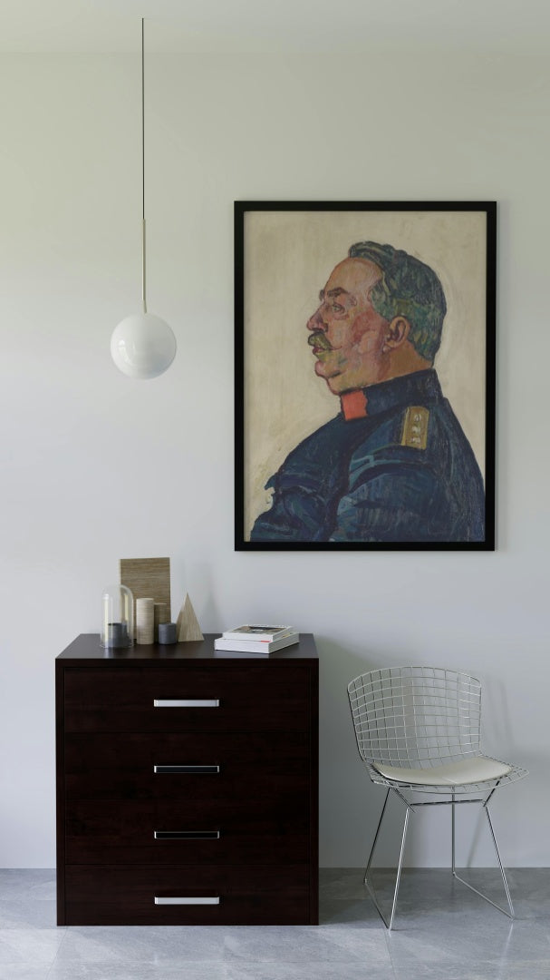 Portrait of General Ulrich Wille by Ferdinand Hodler Art Nouveau (Modern) Art dated 1915