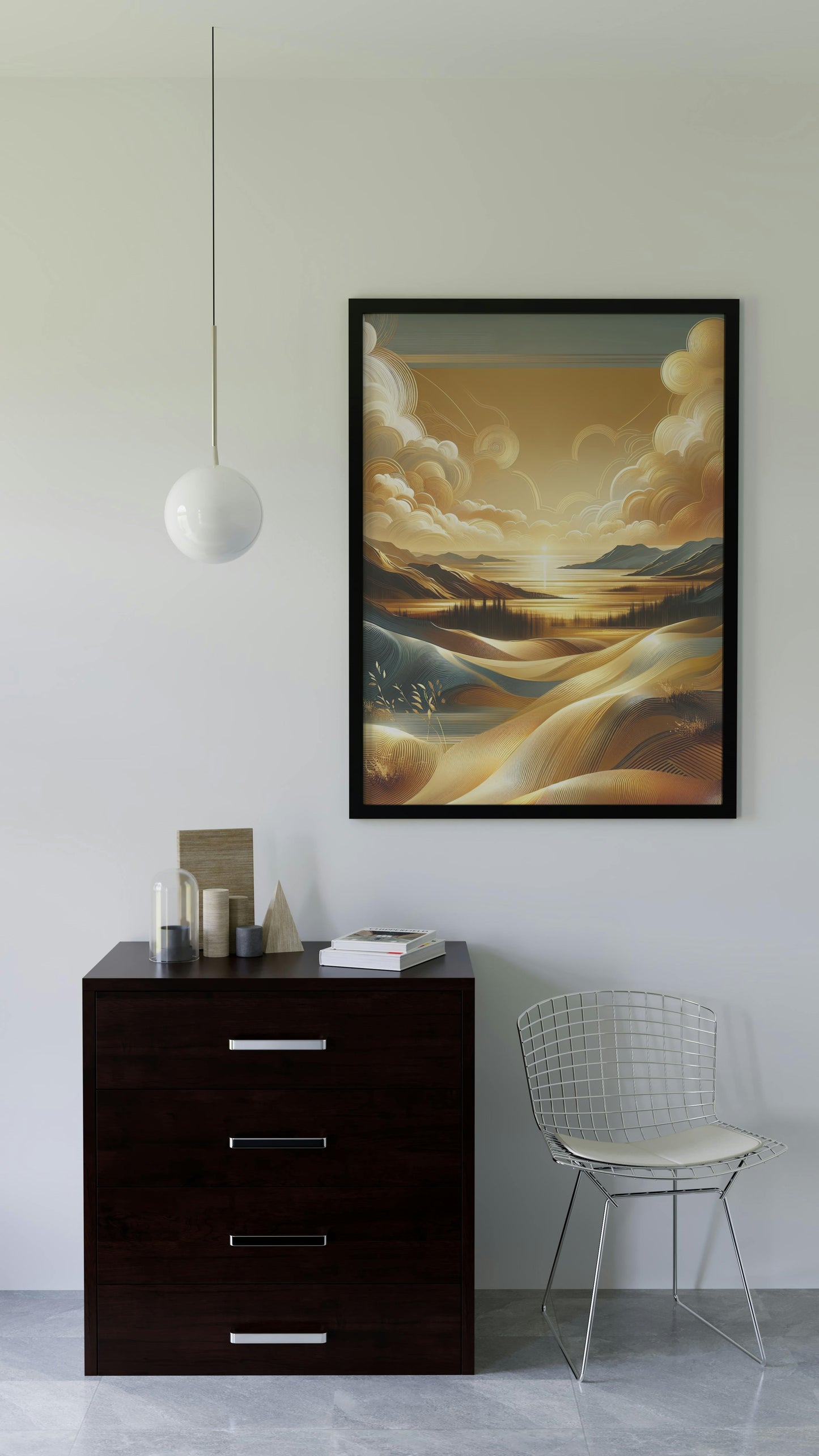 Aureum Vistarama: Luminous Serene Landscape Oilpainting Art