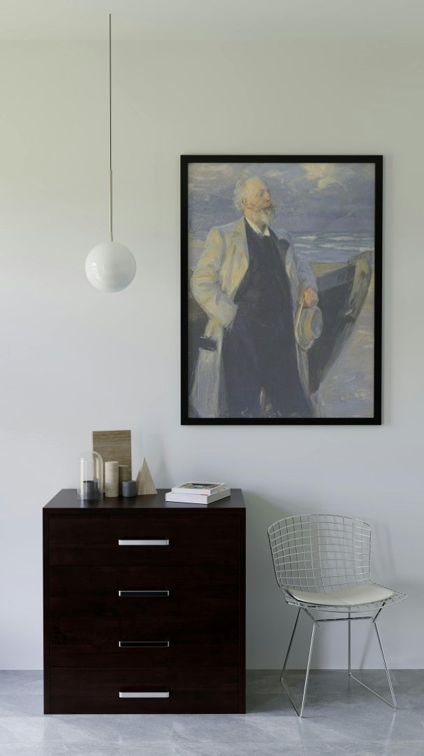 Holger Drachman by Peder Severin Kroyer Impressionism Art dated 1895