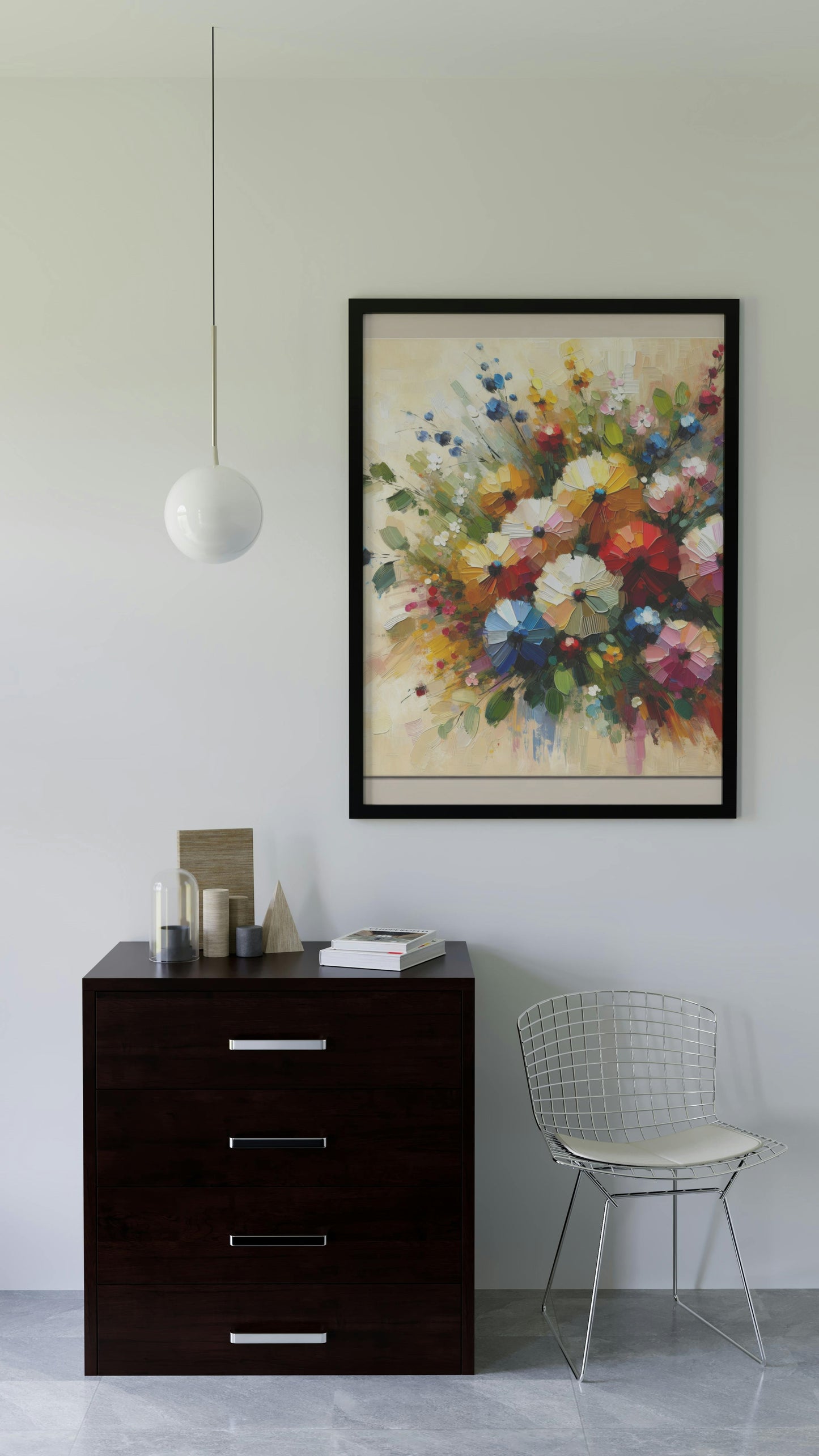 Vividus Floralis Oilpainting Art: Luminous Blossoms