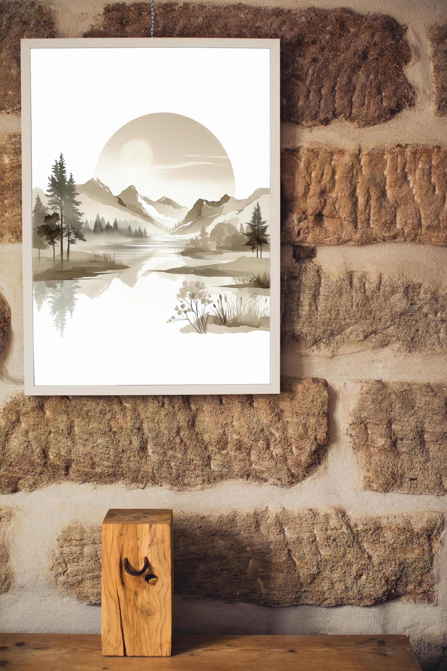 Seraphic Praantika Landscape Art: Tranquil Beige Horizons