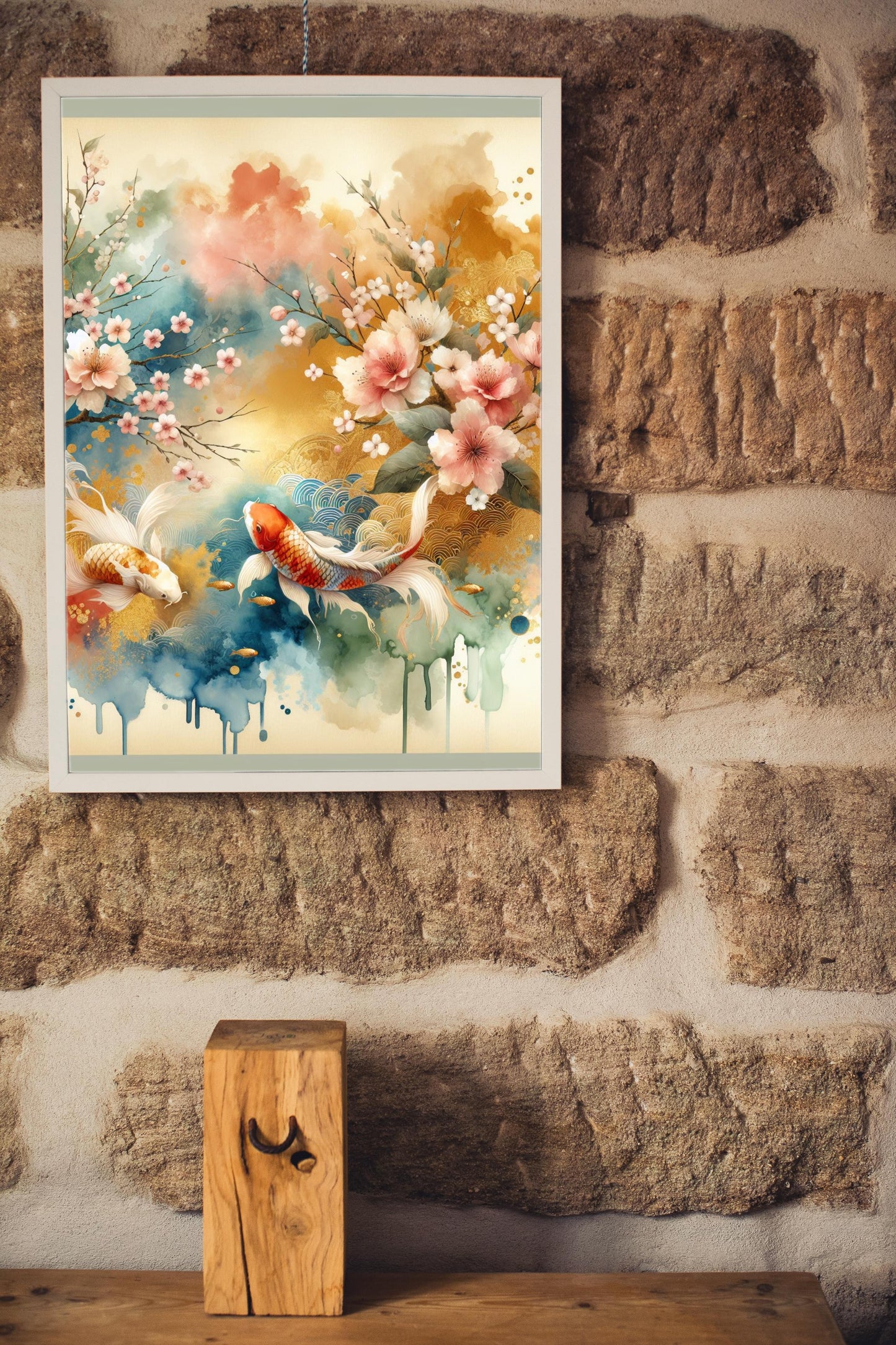 Aureus Nalin Sakura: Golden Serene Japanese Watercolor