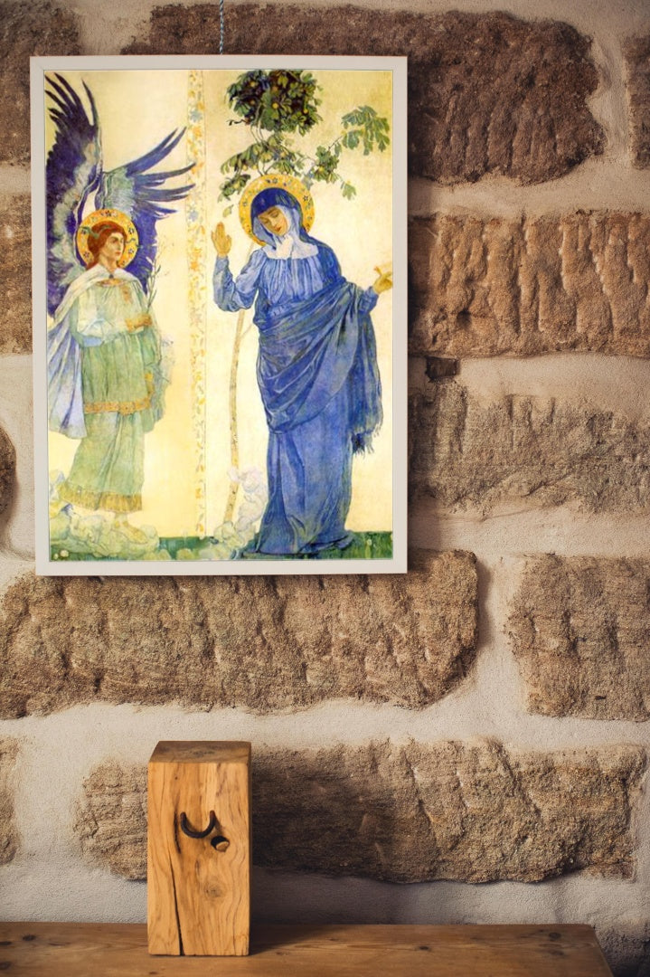 Annunciation by Mikhail Nesterov Art Nouveau (Modern) Art