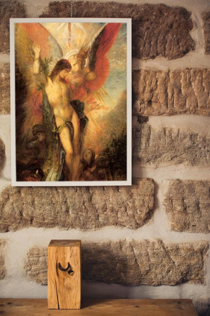 St. Sebastian and the Angel by Gustave Moreau Symbolism Art dated 1876