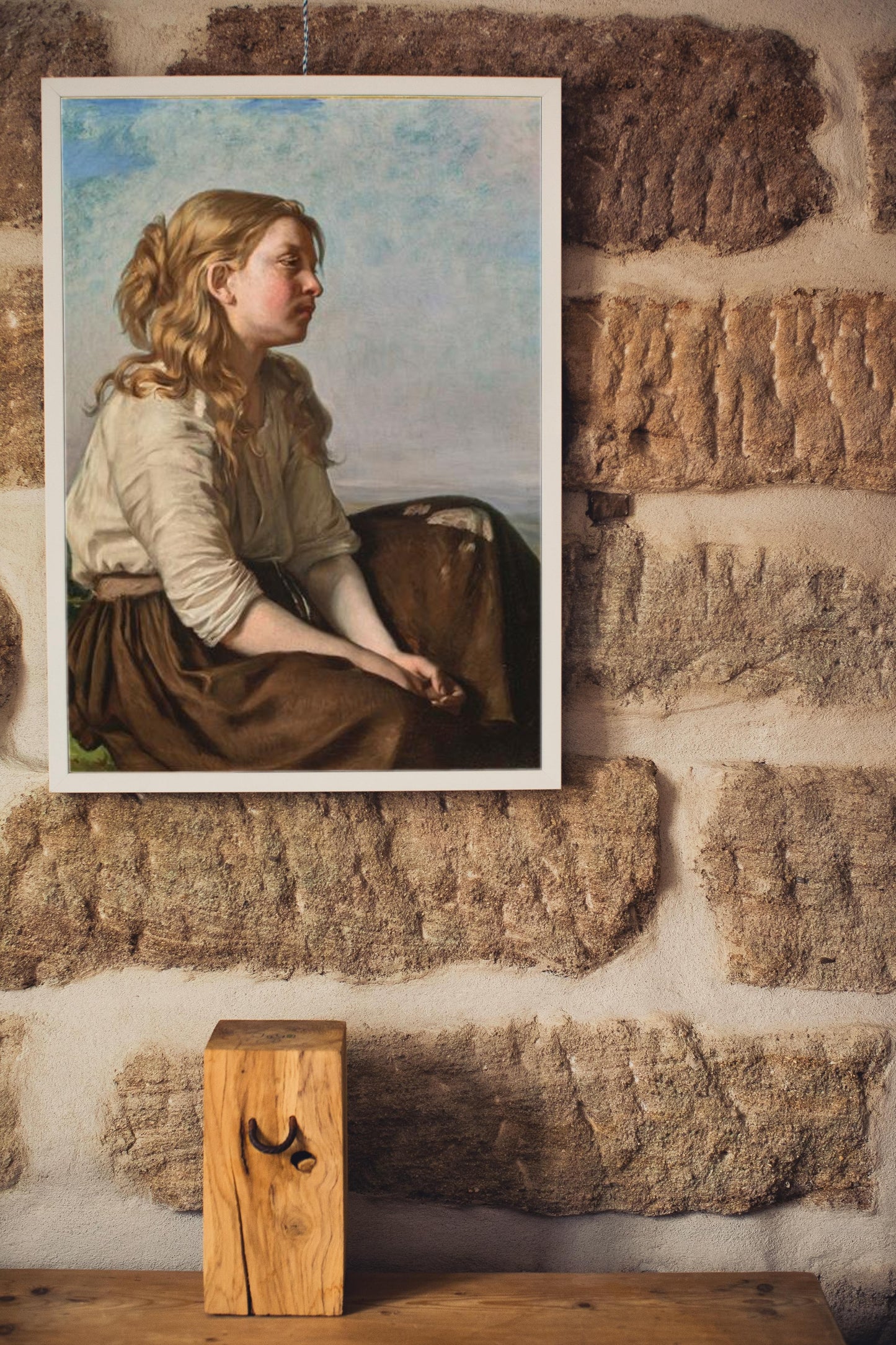 Young peasant girl by Alexandre Antigna Realism Art dated 1852