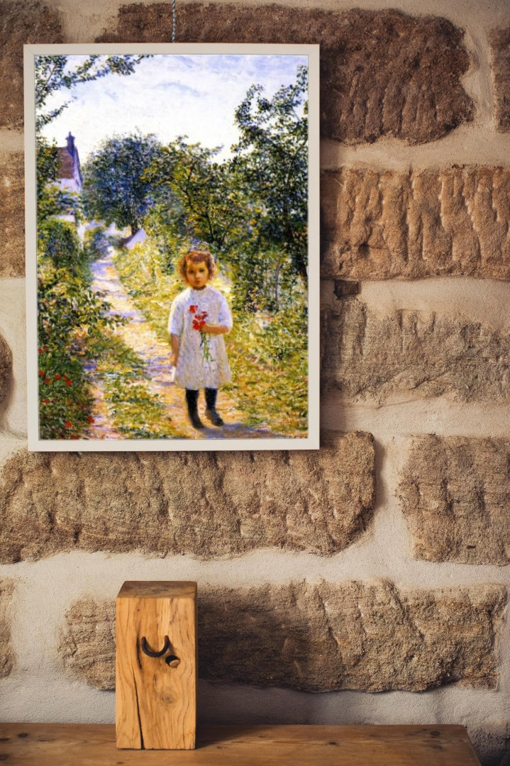 Little Girl n a Lane, Giverny by Lilla Cabot Perry Impressionism Art dated 1907