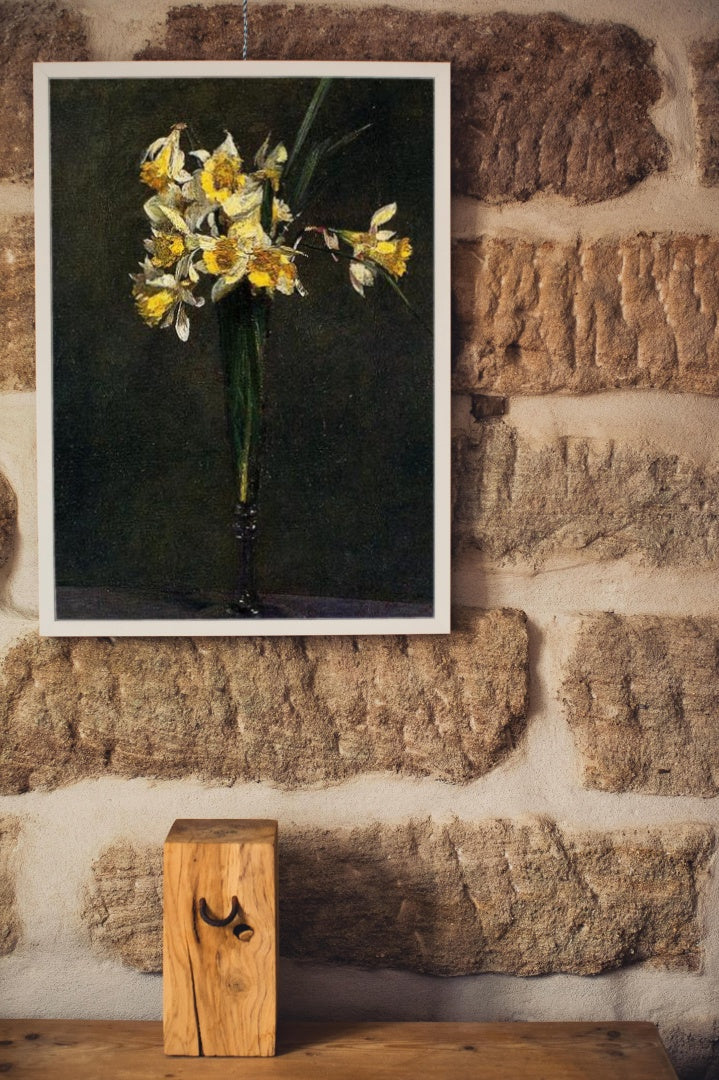 Yellow Flowers (also known as Coucous) by Henri Fantin-Latour Realism Art dated 1873