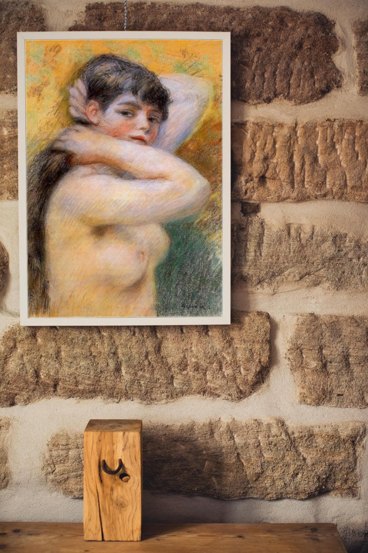 Young Woman at Her Toilette by Pierre-Auguste Renoir Impressionism Art dated 1885