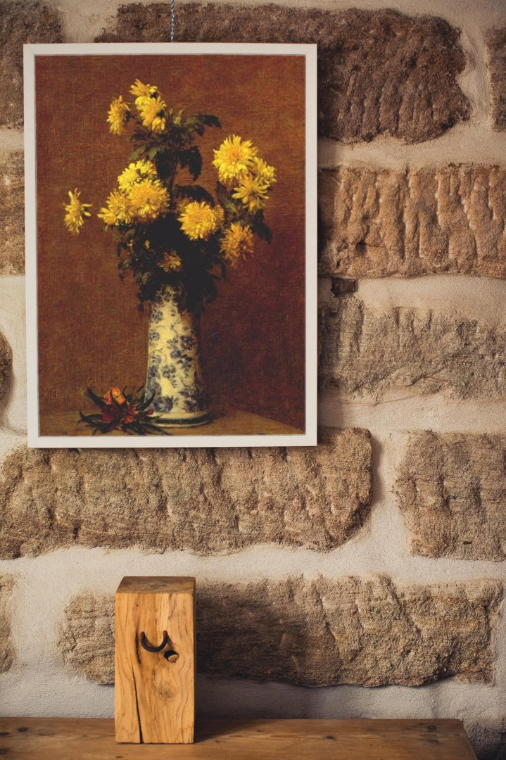 Chrysanthemums by Henri Fantin-Latour Realism Art dated 1879