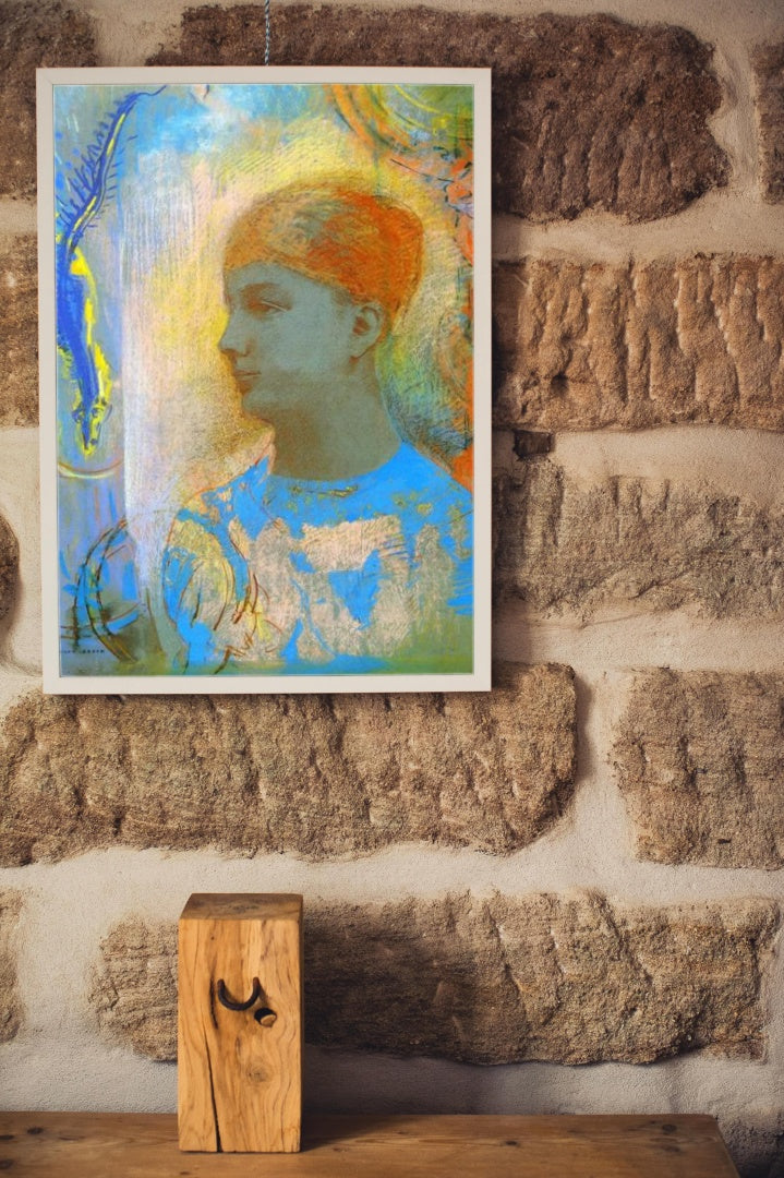 Young Girl Facing Left by Odilon Redon Symbolism Art