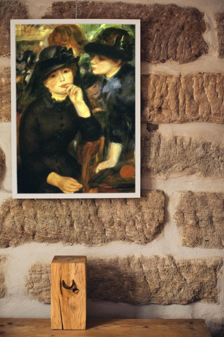 Two Girls in Black by Pierre-Auguste Renoir Impressionism Art dated 1881