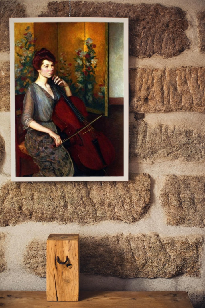 The Cellist by Lilla Cabot Perry Impressionism Art