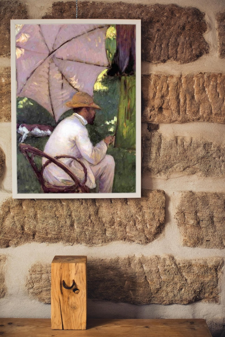 The Painter under His Parasol by Gustave Caillebotte Impressionism Art dated 1878