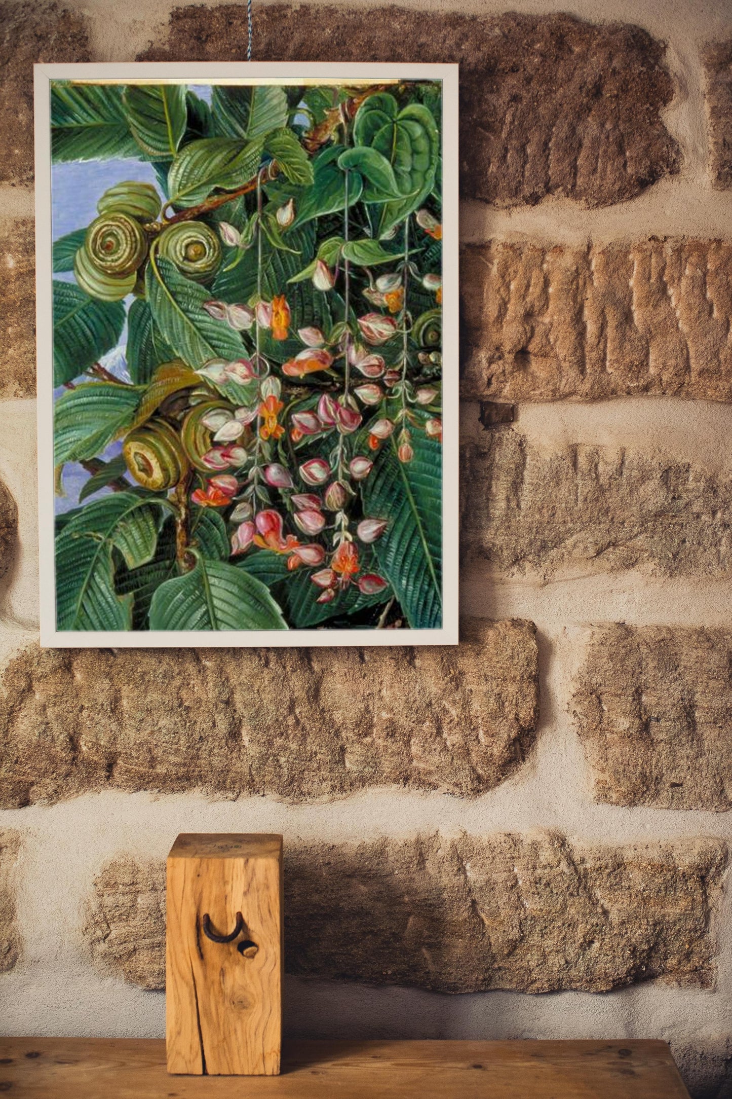 A Darjeeling Oak Festooned with a Climber by Marianne North Naturalism Art dated 1878