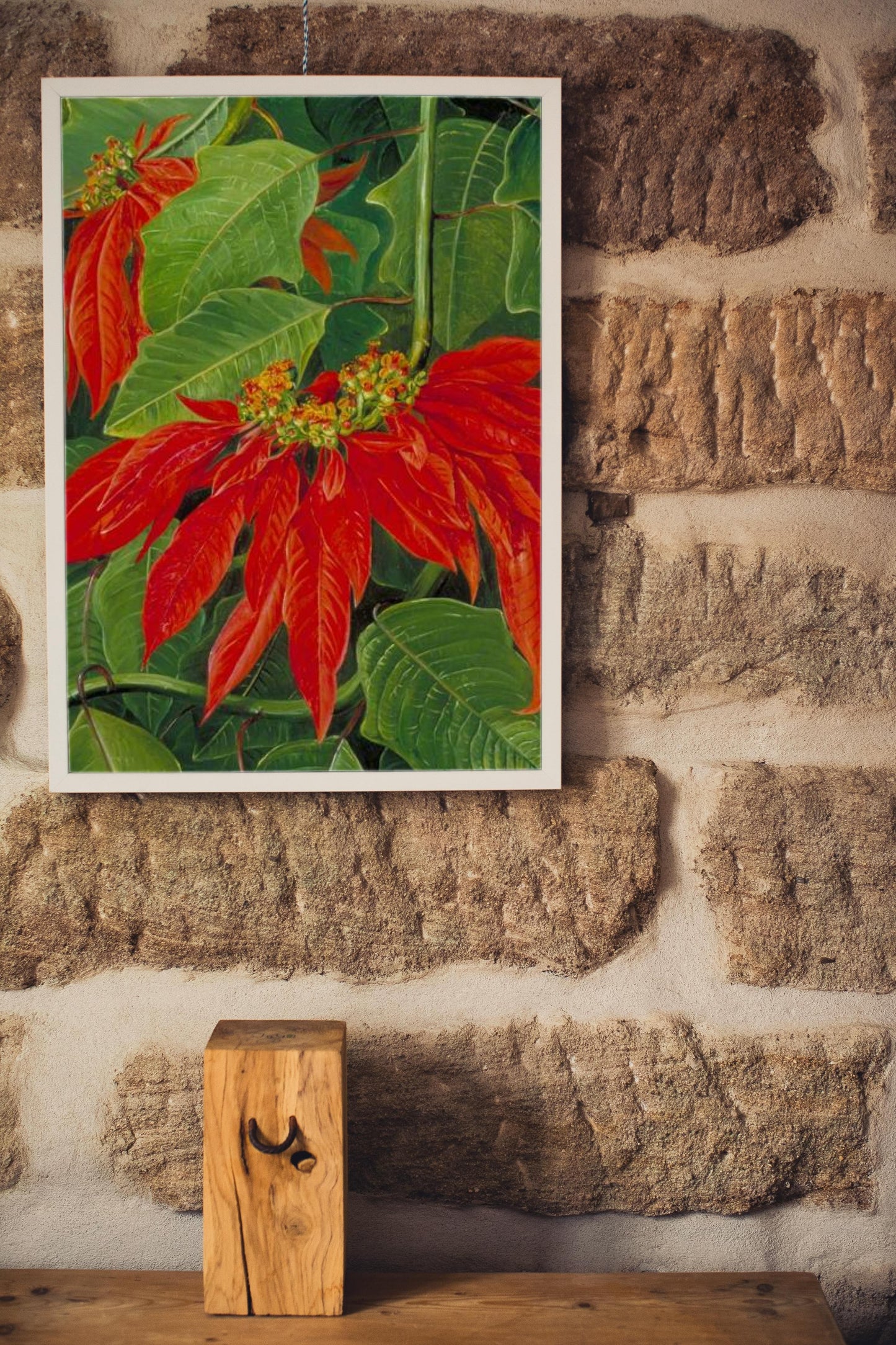 Flor de Pascua or Easter Flower, at Morro Velho, Brazil by Marianne North Naturalism Art dated 1873