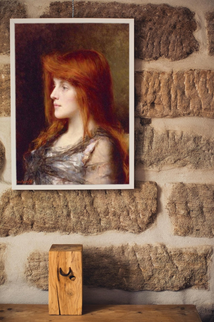 Auburn Haired Beauty by Alexei Harlamoff Realism Art