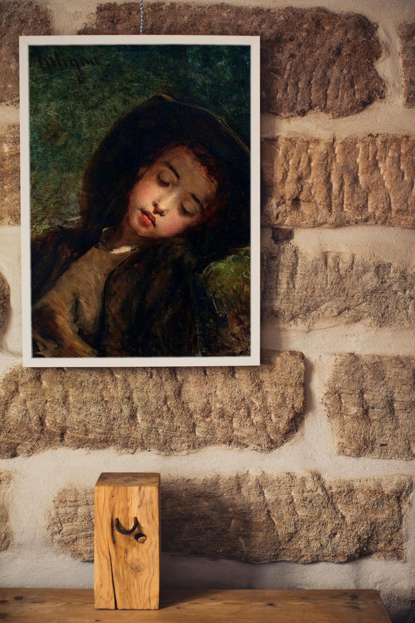 Young Breton Asleep by Alexandre Antigna Academicism Art dated 1857