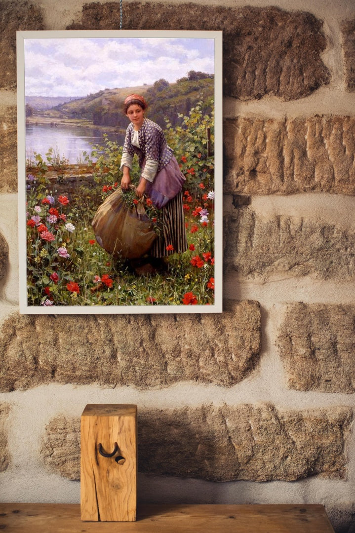 The Grass Cutter by Daniel Ridgway Knight Realism Art dated 1895