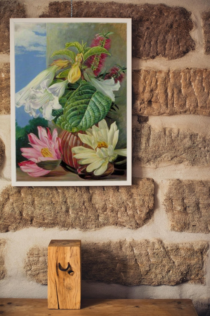 Flowers Cultivated in the Botanic Garden, Rio Janeiro, Brazil by Marianne North Naturalism Art