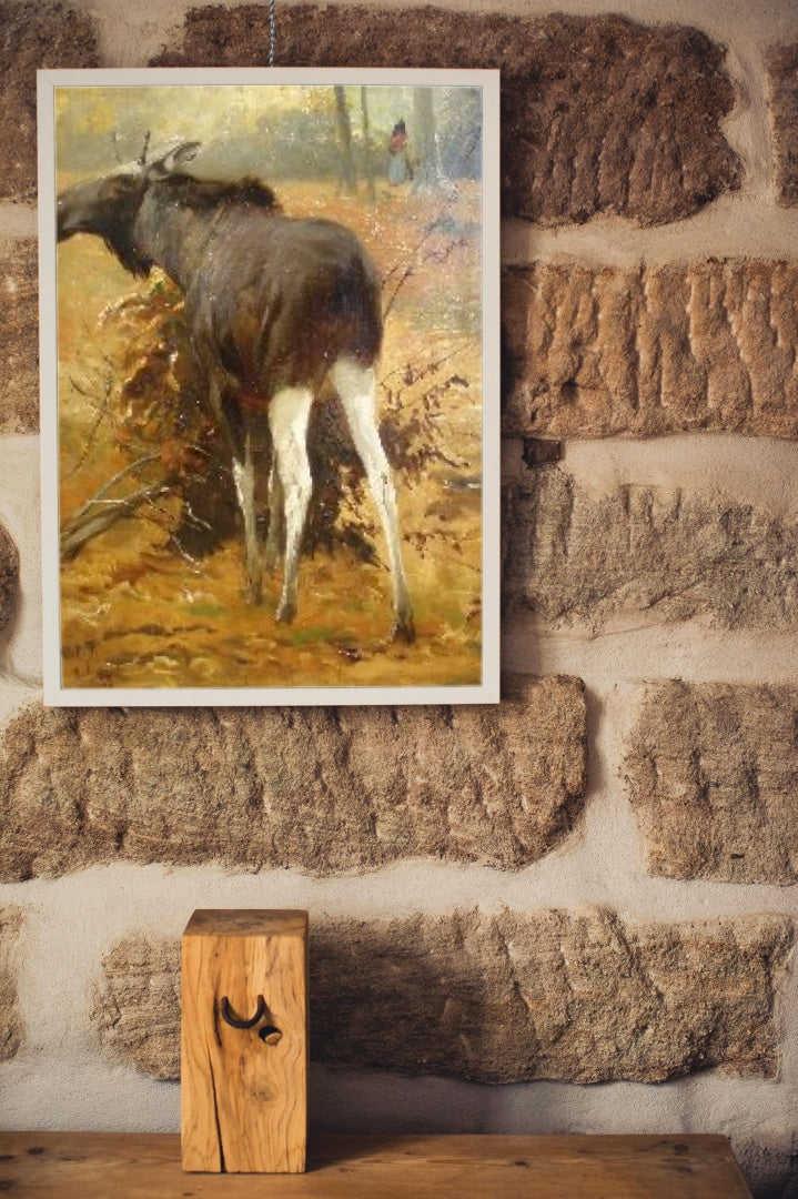 Browsing Moose by Richard Friese Naturalism Art