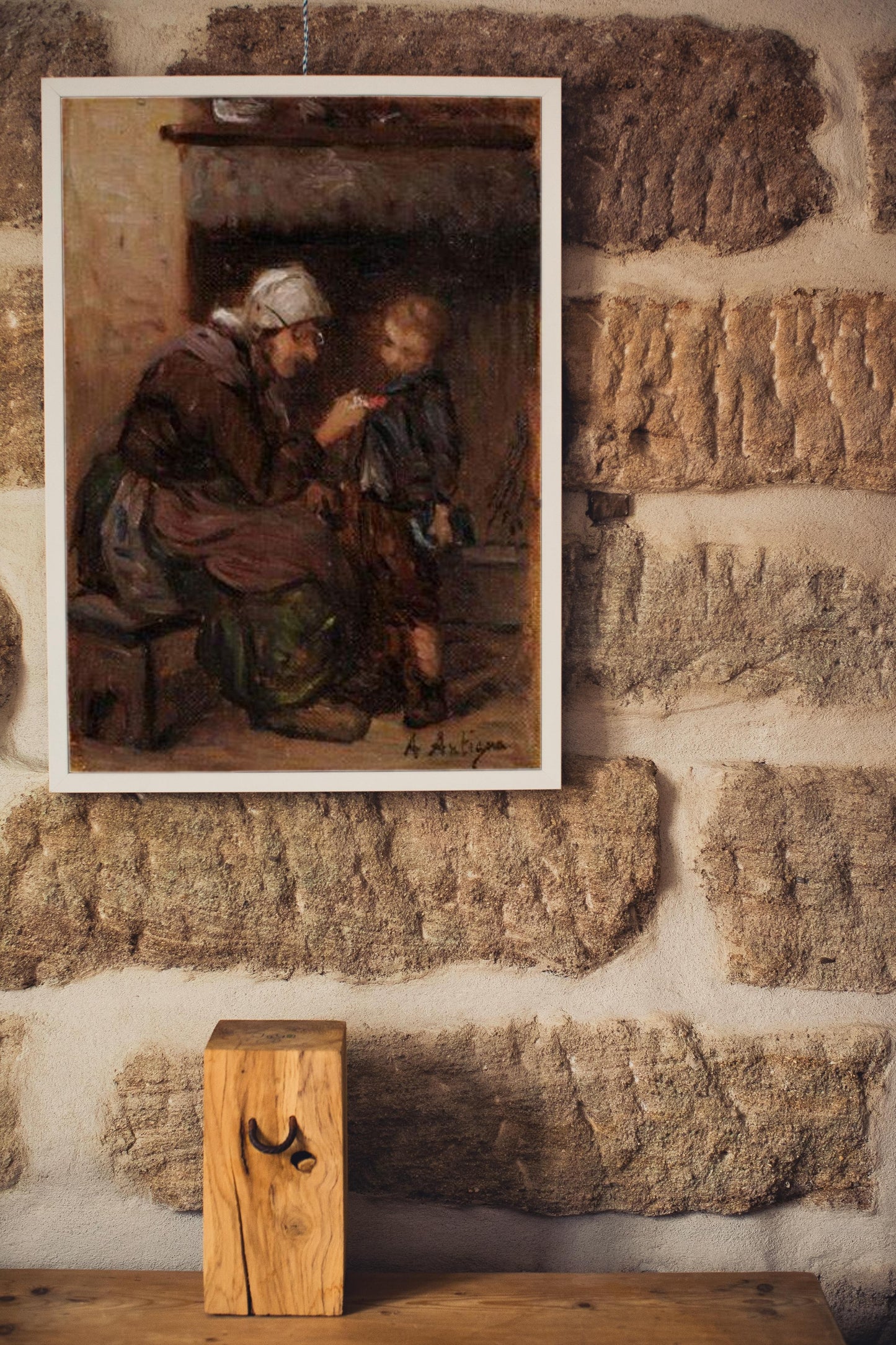 Young Breton schoolboy showing his medal by Alexandre Antigna Naturalism Art