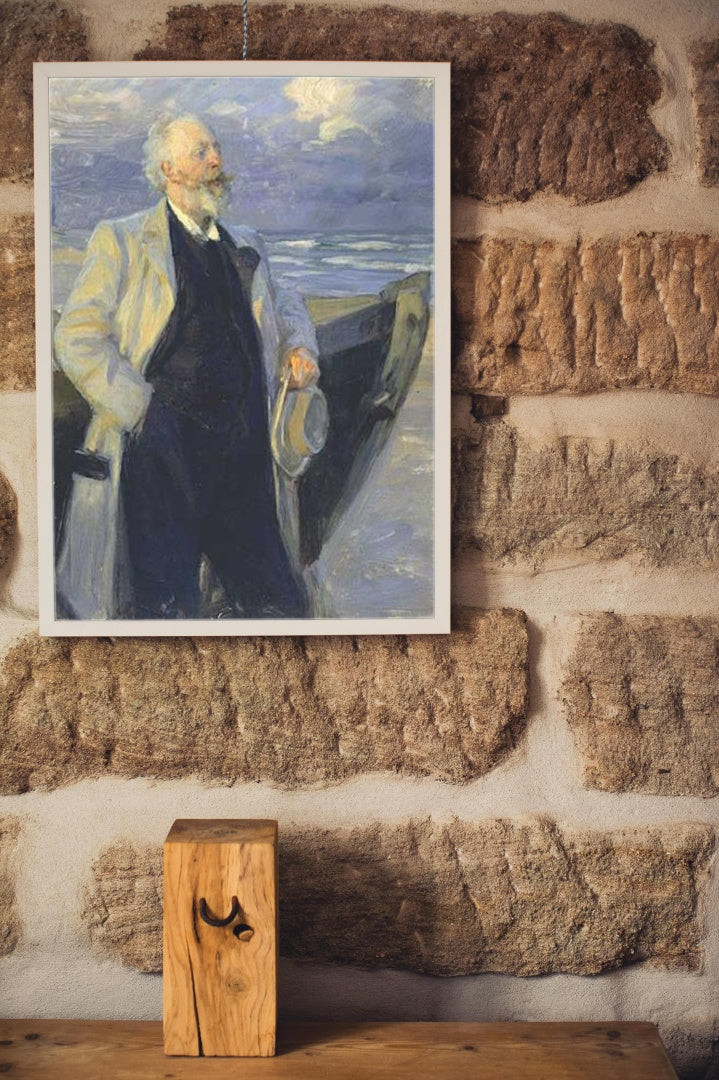 Holger Drachman by Peder Severin Kroyer Impressionism Art dated 1895