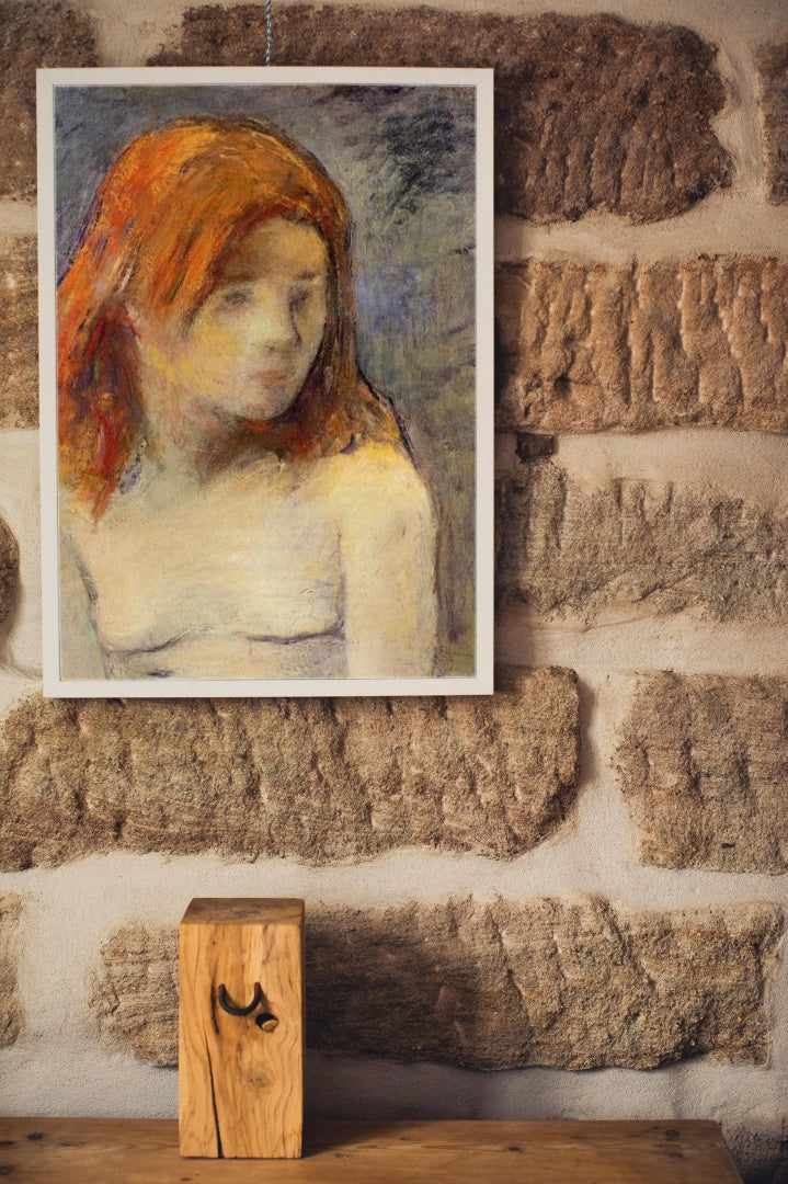 Bust of a nude girl by Paul Gauguin Impressionism Art dated 1884