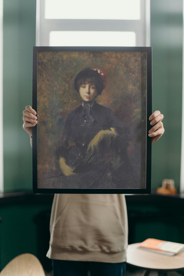 Portrait of the wife of the painter Rossano by Giuseppe De Nittis Impressionism Art dated 1884